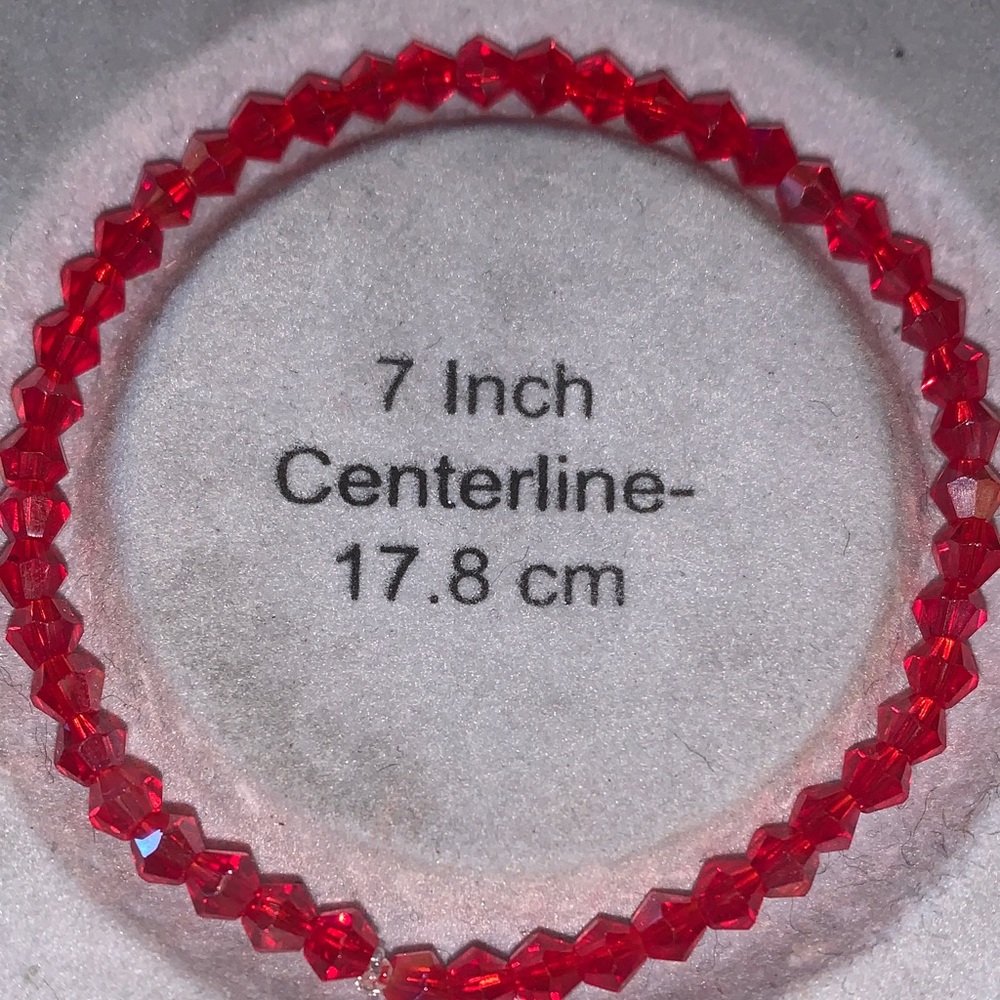 Red Aurora borealis Crystal stretch Bracelet